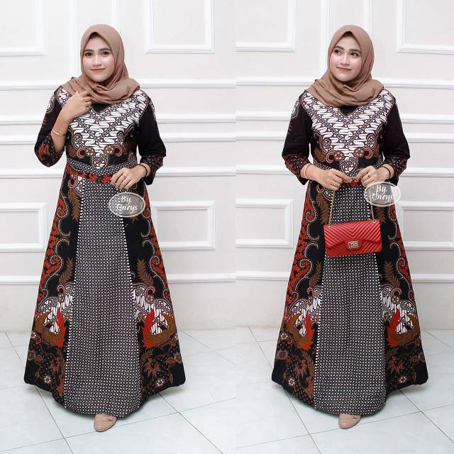 gamis saliyah baju muslim wanita muslimah katun panjang kekinian terbaru murah adem busui friendly syari kl