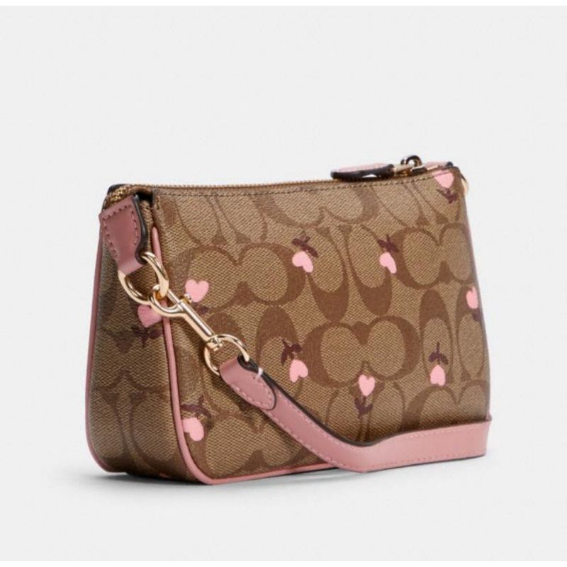 Coach Nolita 19 In Signature Canvas With Heart Floral Print(C2898)