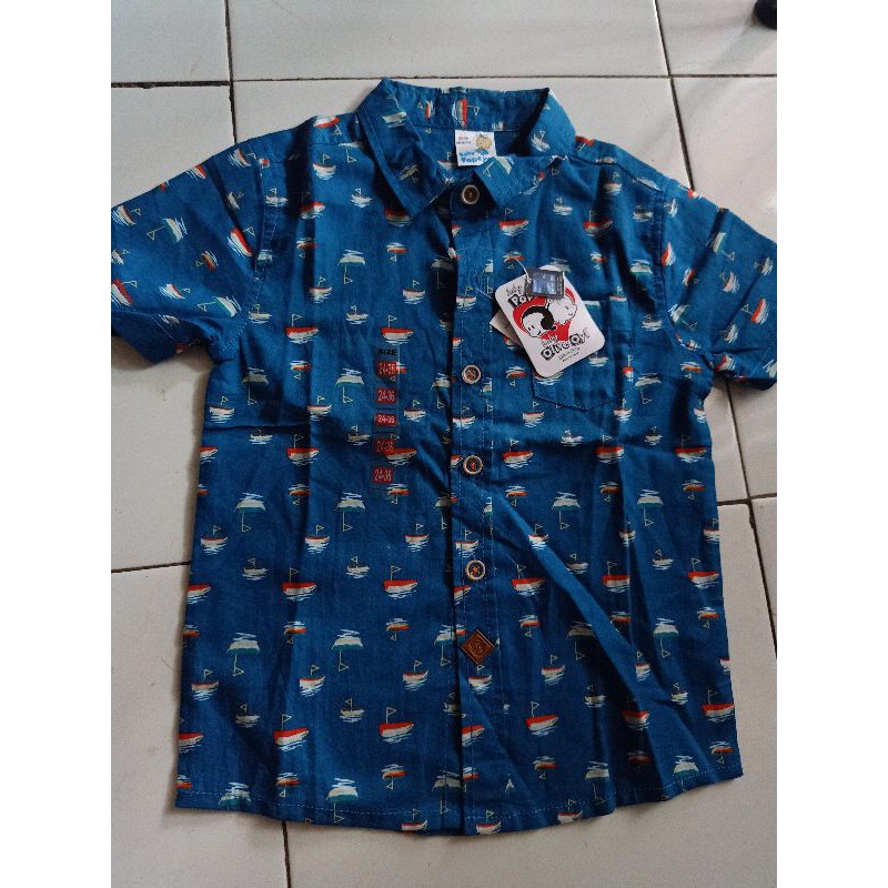 kemeja baby popeye navy
