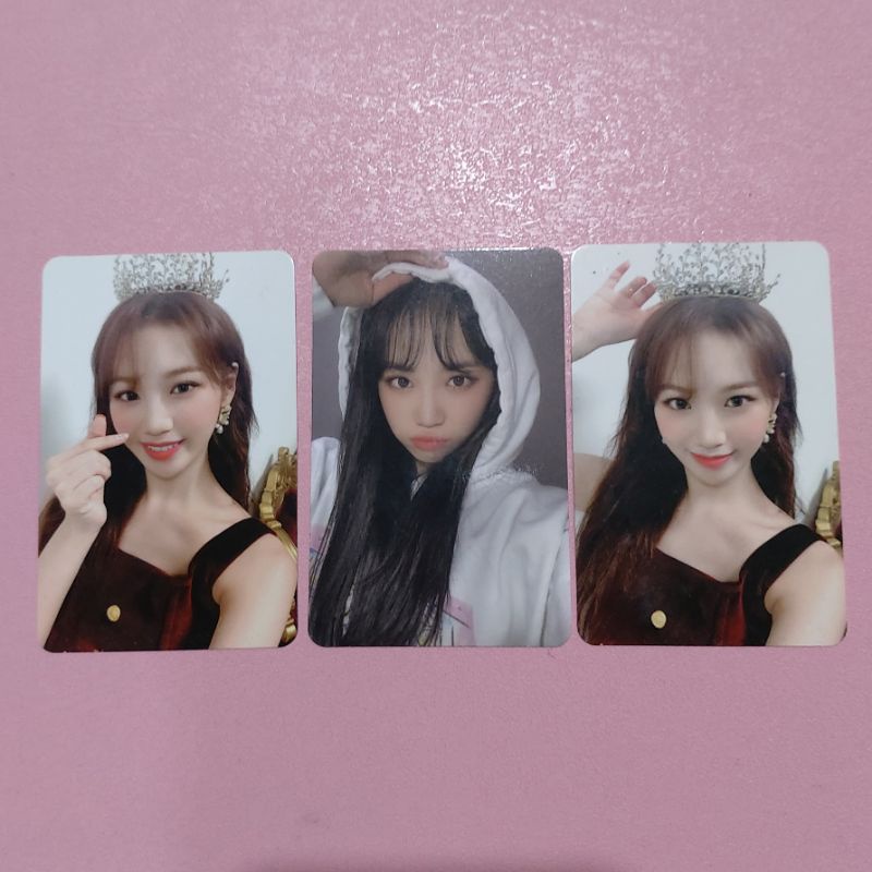 pc chaewon hoodie putih sc3 i am mahkota saranghae bloomiz izone photocard