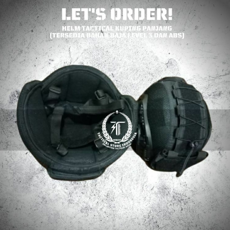 PROMO Helm Balistic Level 3 - Helm Baja / Helm Balistik Anti Peluru - Versi Kuping Panjang