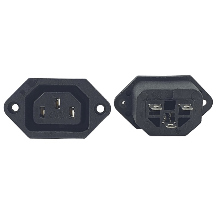 Socket AC Power Soket Komputer Female 3 pin C14 Chasis