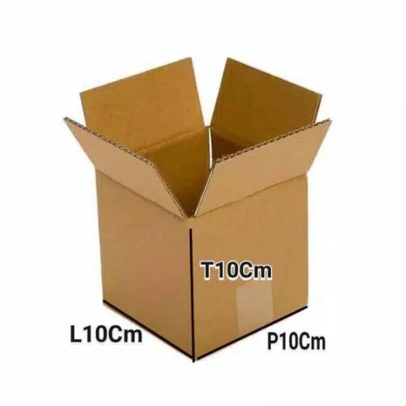 

Kardus box polos P10xL10xT10Cm Tebal
