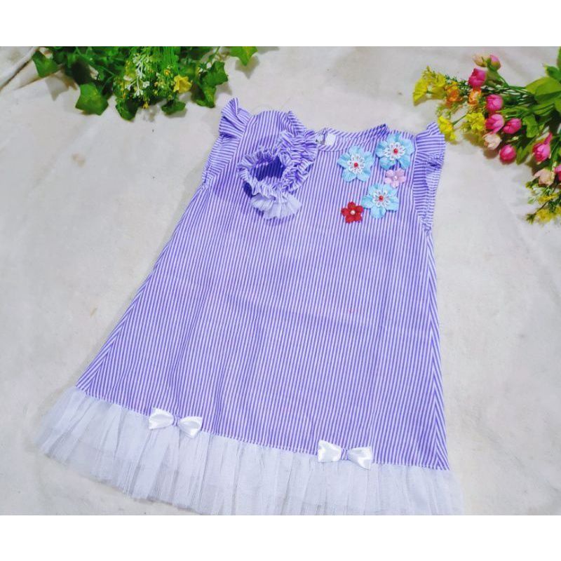 DRESS ANAK PEREMPUAN/ DRESS DIAMOND FREE BANDANA