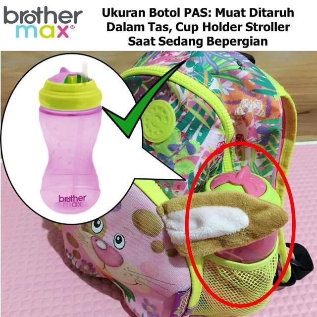 Brother max twist and go sipper 360ml - botol minum