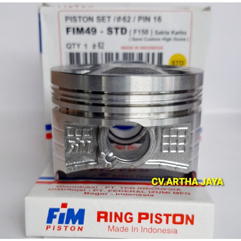 PISTON KIT FIM FIM49 SUZUKI SATRIA FU 150 / SAFU / SATRIA FU KARBU ( 62 / 62,5 / 63 / 63,5 / 64 ) ( STD / 050 / 100 / 150 / 200 ) ( PEN 16 / PIN 16 )-2