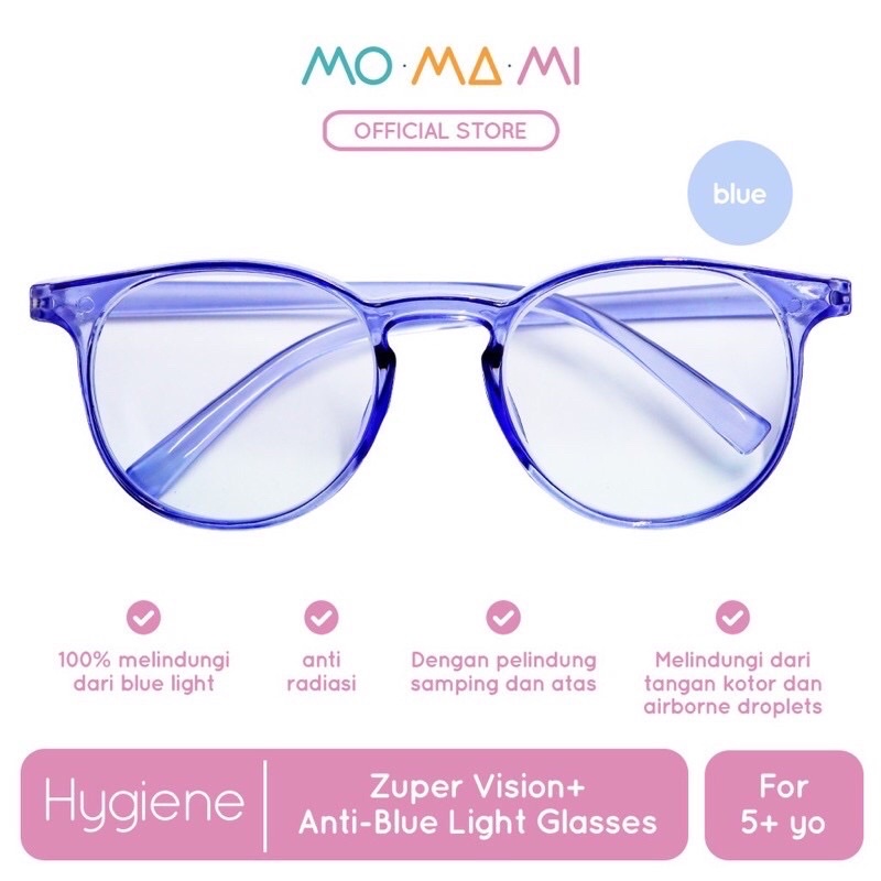 Momami Zuper Vision Anti-Blue Light / Kacamata Anak Anti Radiasi-5th+ blue