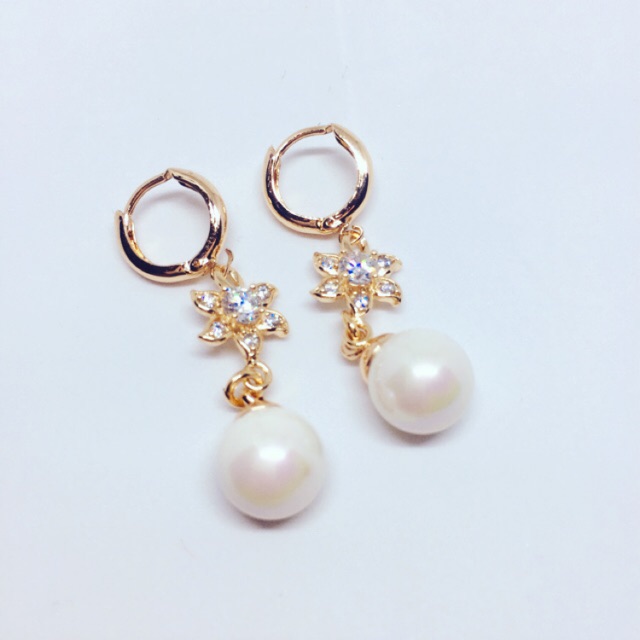 Xuping anting panjang mutiara