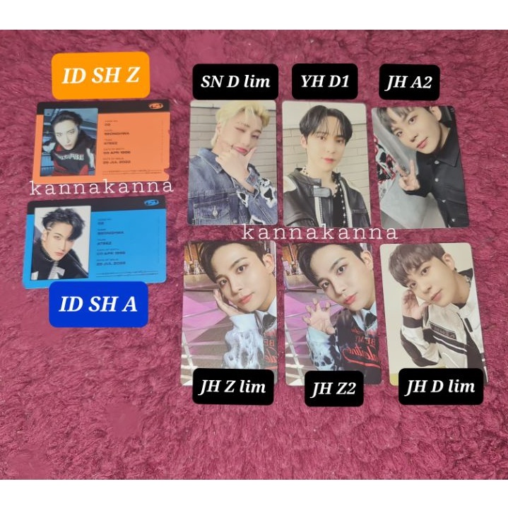 ATEEZ <The World Ep.1: Movement> Album & ID Photocard: SEONGHWA, YUNHO, SAN, JONGHO