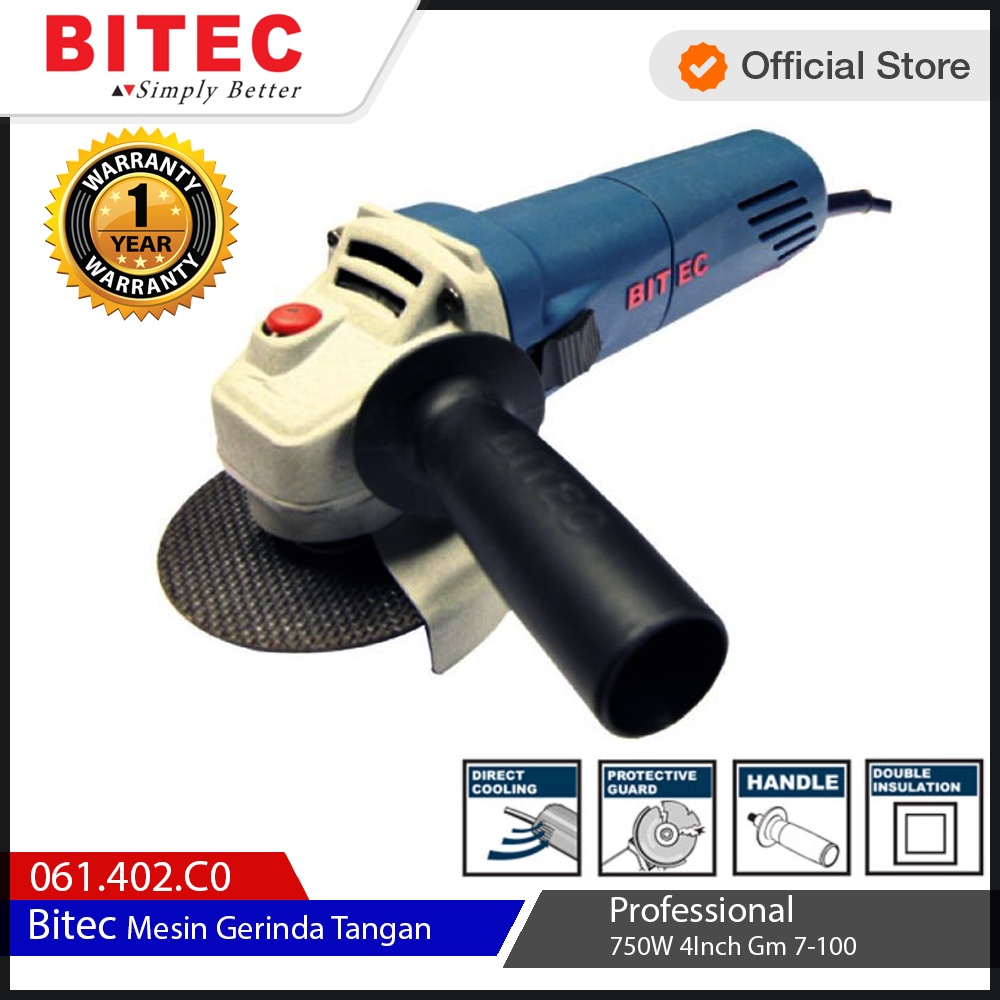 BITEC - MESIN GERINDA TANGAN PROFESSIONAL / SMALL GRINDER - GM 7-100 - GARANSI RESMI 1 TAHUN