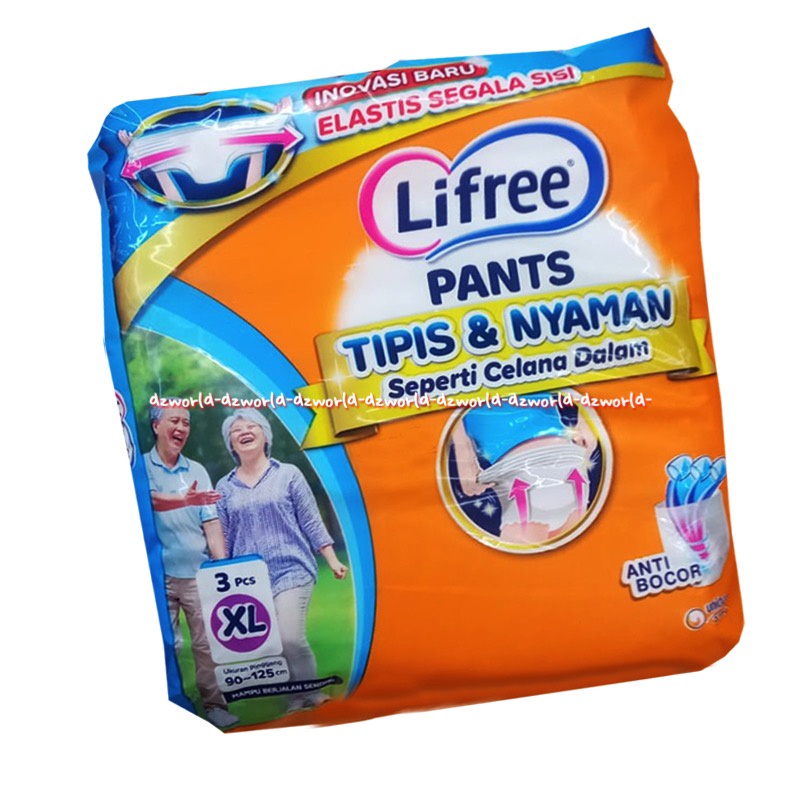 Lifree Pant Titpis Nyaman XL 3 Popok Celana Diapers Dewasa Life Free Liffree XL3 Orang Tua Life Free Diaper Orang Tua Lansia Extra Large 3pcs