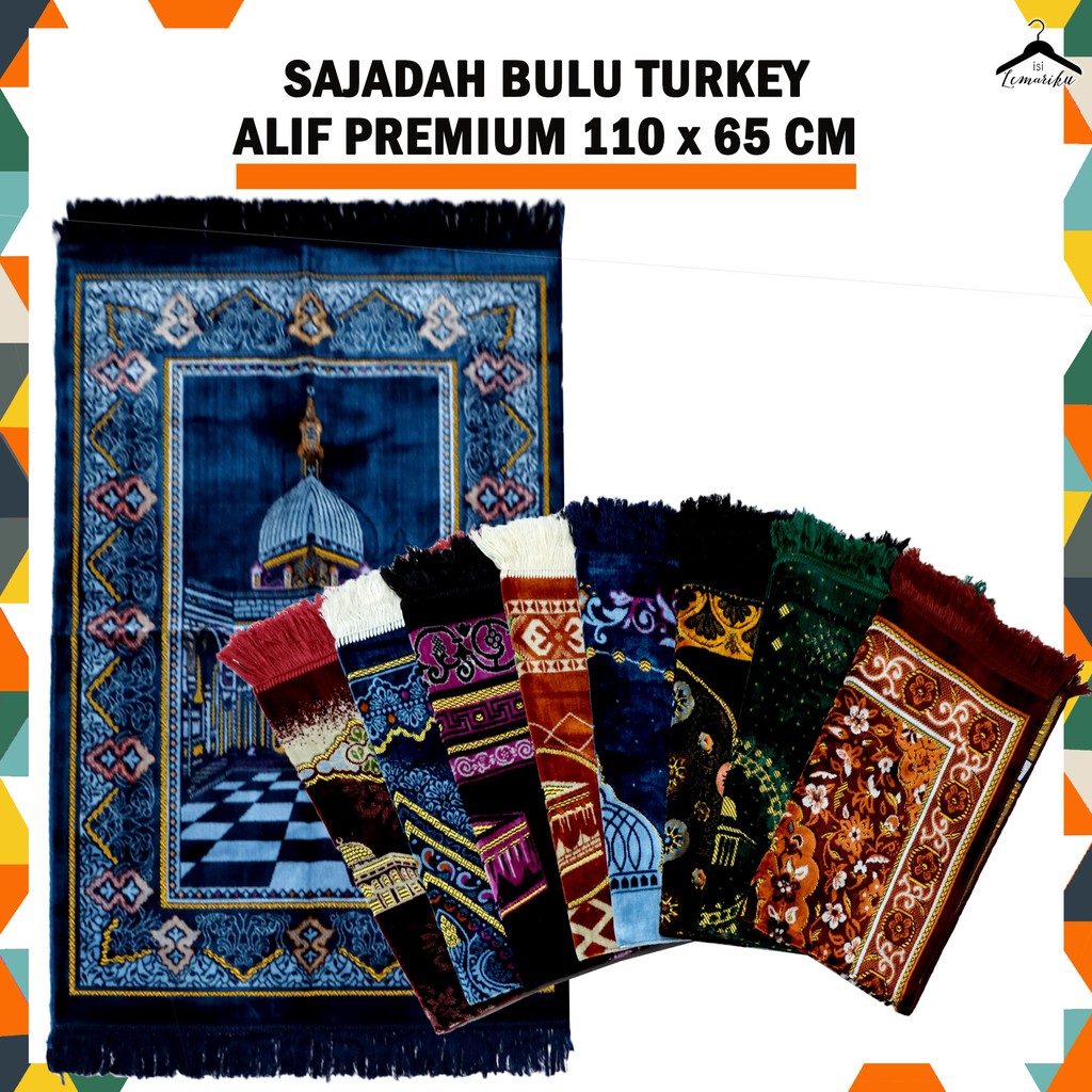 Sajadah Bulu Turkey ALIF Premium Spiegel 110 x 65 cm