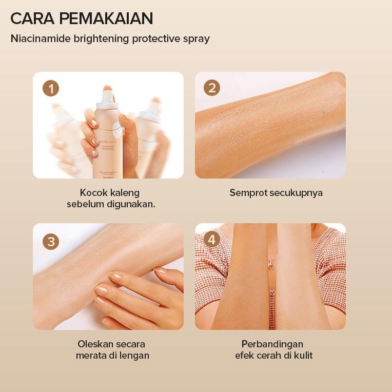 (T4R2) BERLALA Niacinamide Hyaluronic Moisturizing Whitening SPF 35 Sunscreen Isolation Face and Bod
