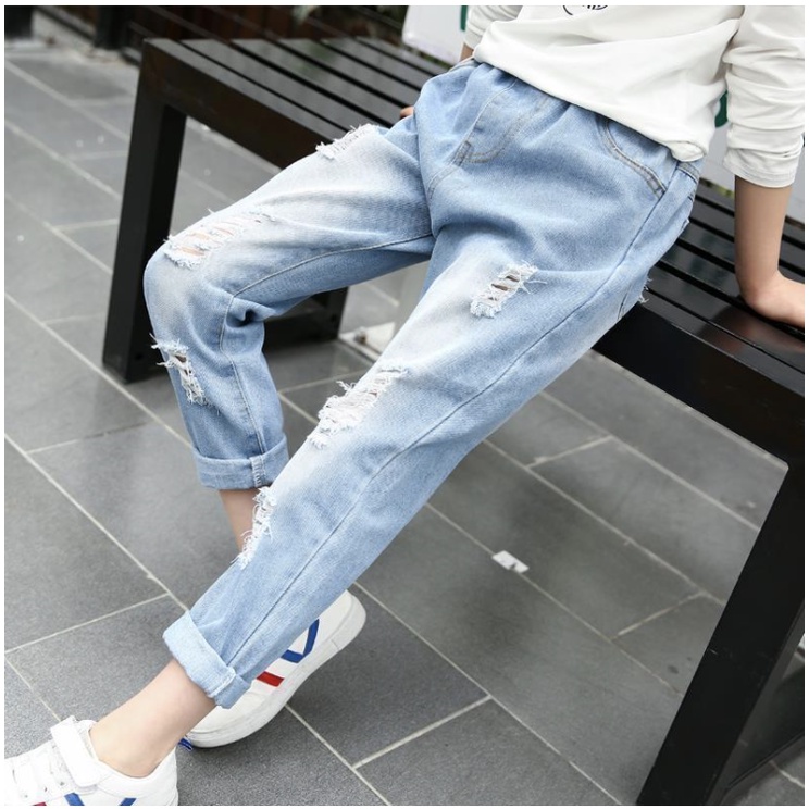 babyfit celana jeans [3-12thn] jeans anak abg baggy style girls pants import wq-921r