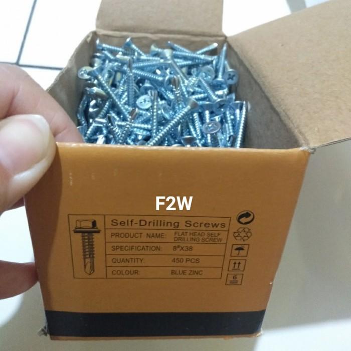 SEKRUP SDS FH (+) 8x38 HANGCHAO SKRUP ROOFING BAJA RINGAN SDS #8X38