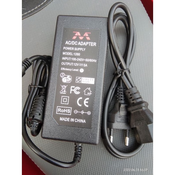 Adaptor DC 12V 5A input ac 100-240V MADE IN CHINA