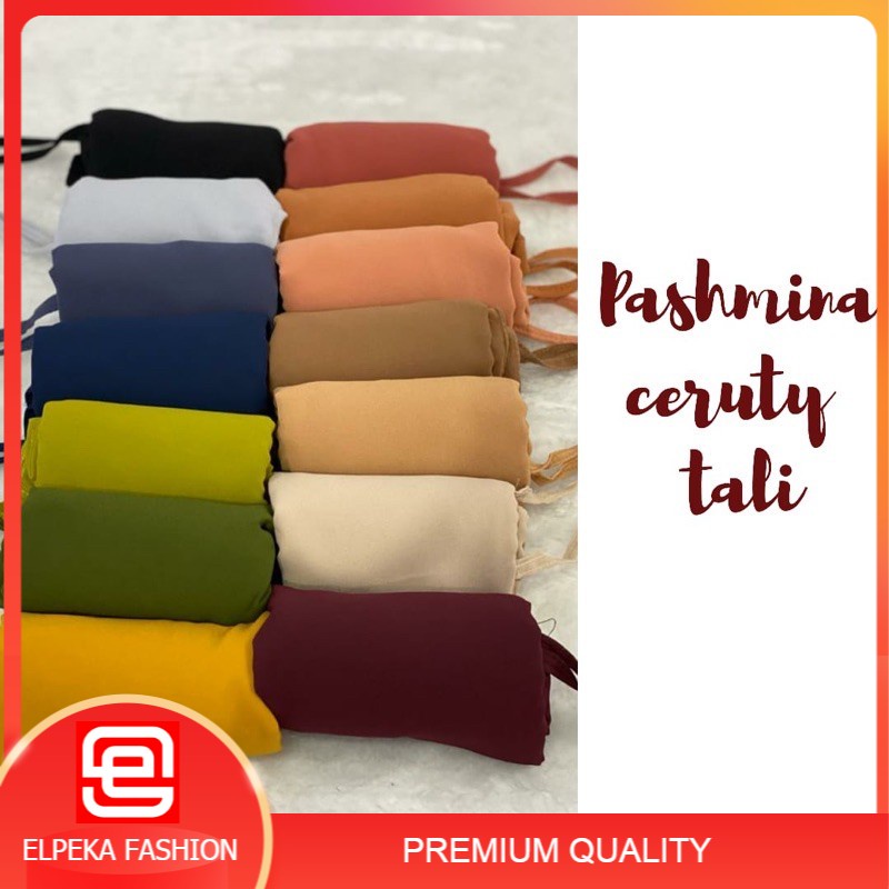 Pashmina Tali Pasmina Tali Pashmina Ceruty Tali Premium import Ceruty babydoll Murah Elpeka Fashion