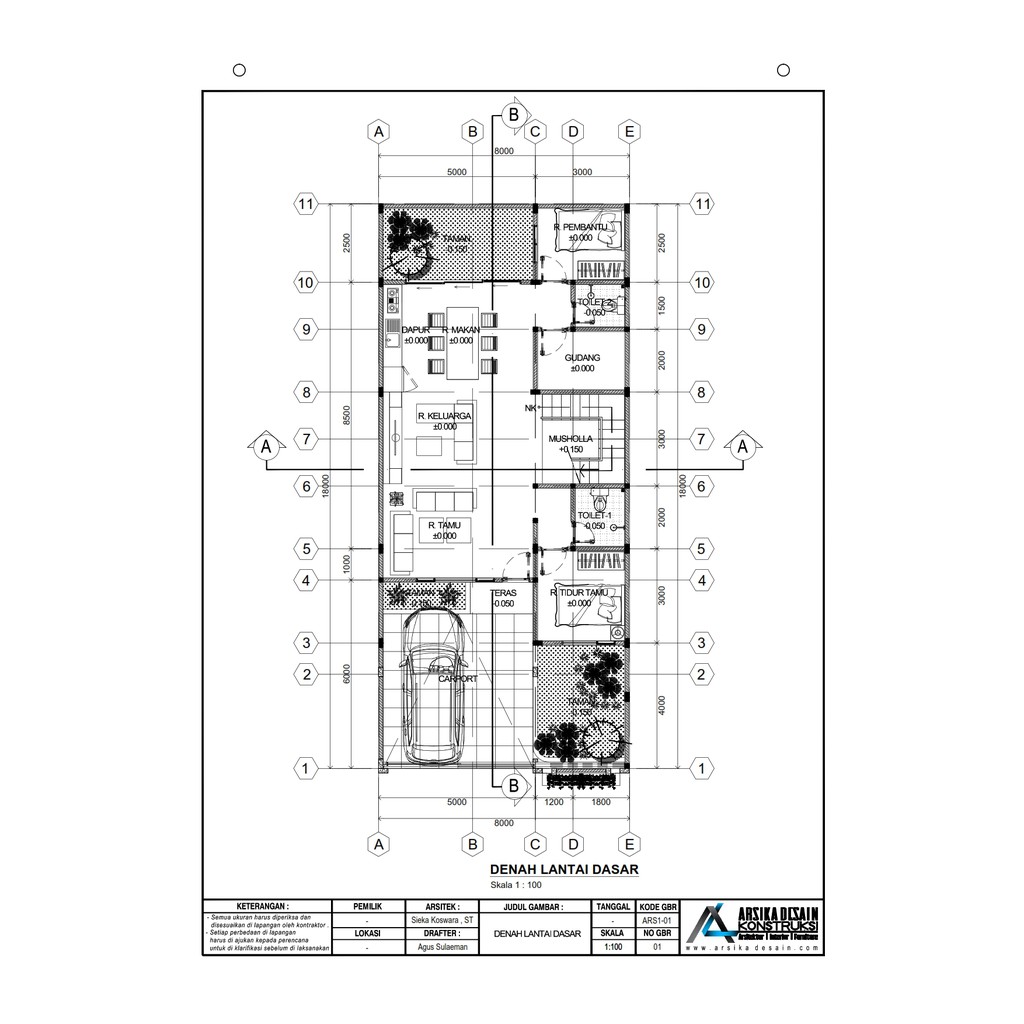 Jual DESAIN RUMAH TINGKAT UKURAN 8X18 M KODE 2 196 ARSIKA DESAIN Indonesia Shopee Indonesia