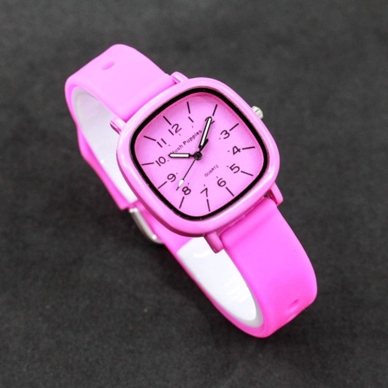 Jam Tangan Wanita Hush Puppies Oval Fashion watch Tali Rubber Silicone