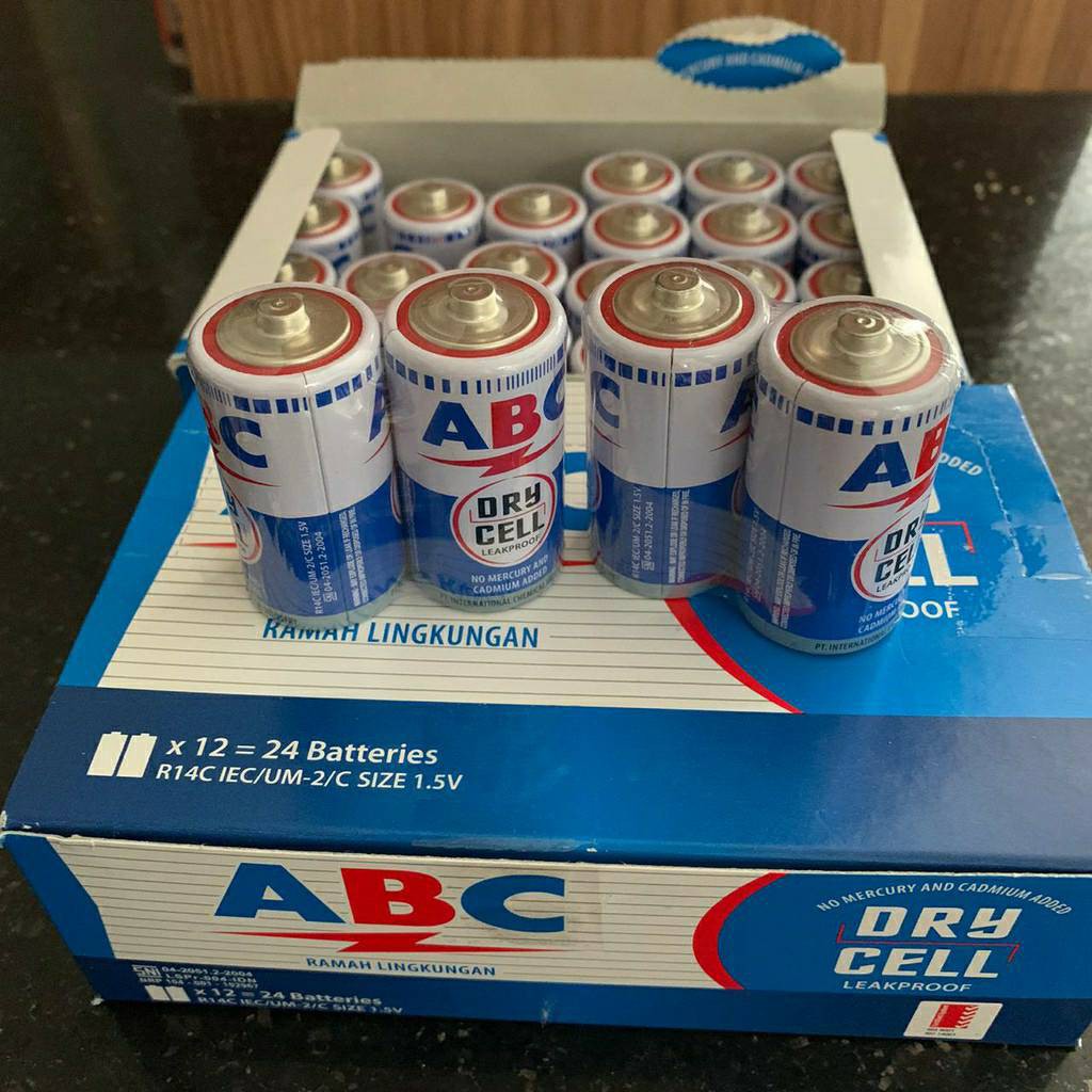 Baterai ABC Untuk Bouncer , Battery ABC Bouncer sugar baby 2C batre bouncer Baterai ATERAI ABC BIRU TANGGUNG R Batu Baterai ABC Biru Dry Cell AA / A2 Battery 1.5V Baterai ABC AA Biru baterai 2C