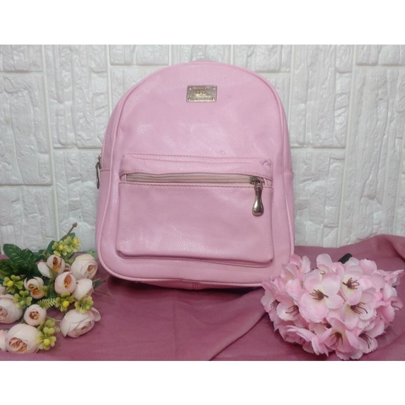 Ransel Kulit Pink Preloved