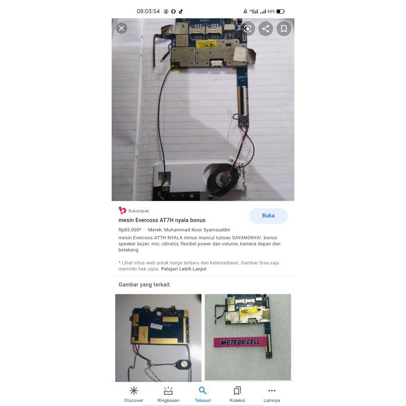 mesin Tab Evercoss AT7H normal tested