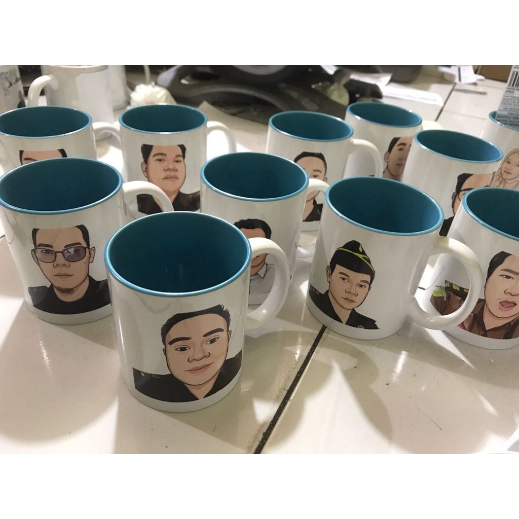 Cetak Mug Satuan Custom Warna Dalam / Custom Mug 2 Warna Bebas Free Desain