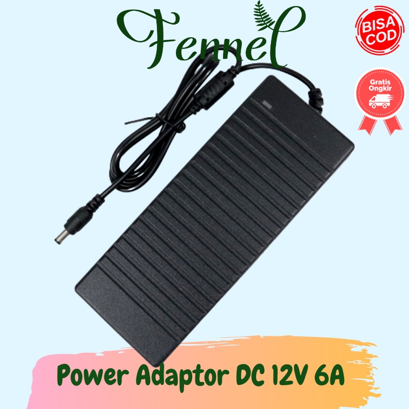 Power Adaptor Listrik LED Strip Monitor DC 12V 6A JCY-1260