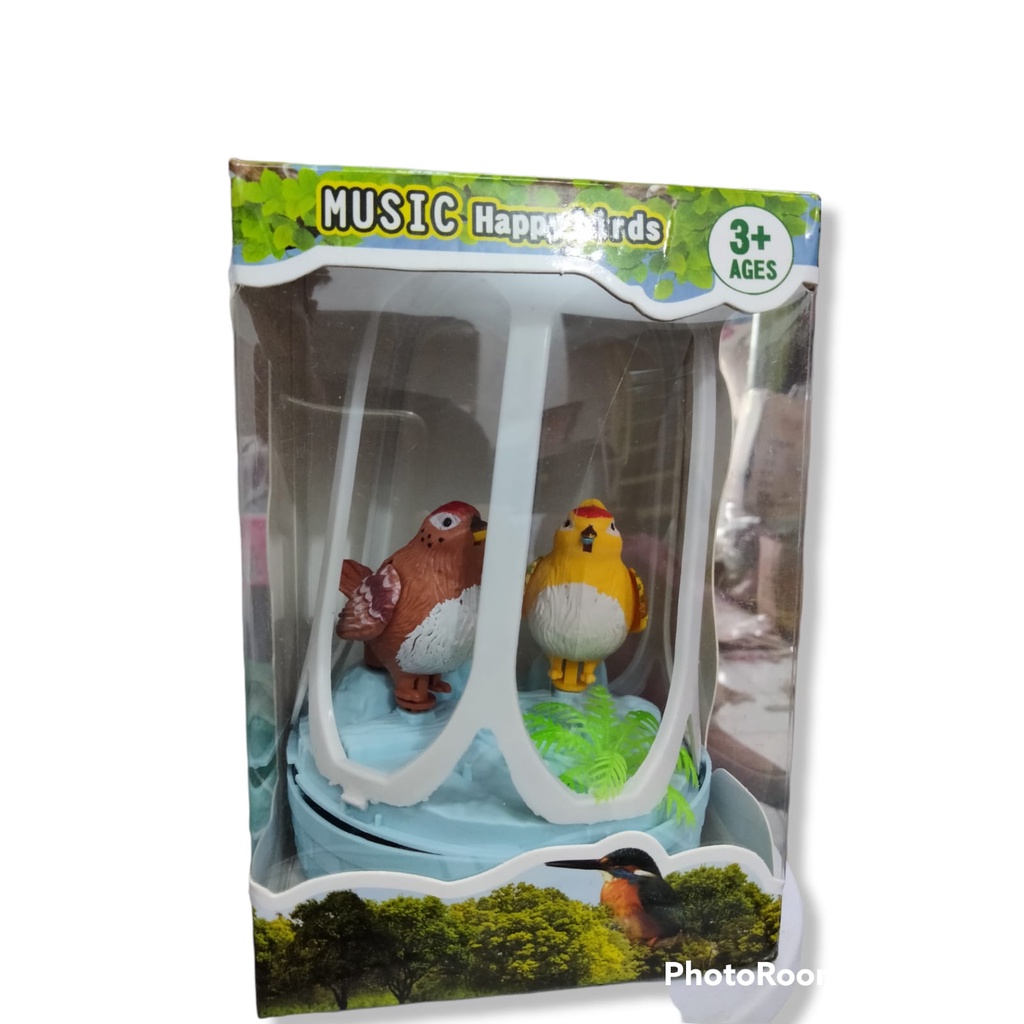 MAINAN ANAK MUSIC HAPPY BIRDS BERWARNA 2 BURUNG MAINAN EDUKASI BRO - 1376