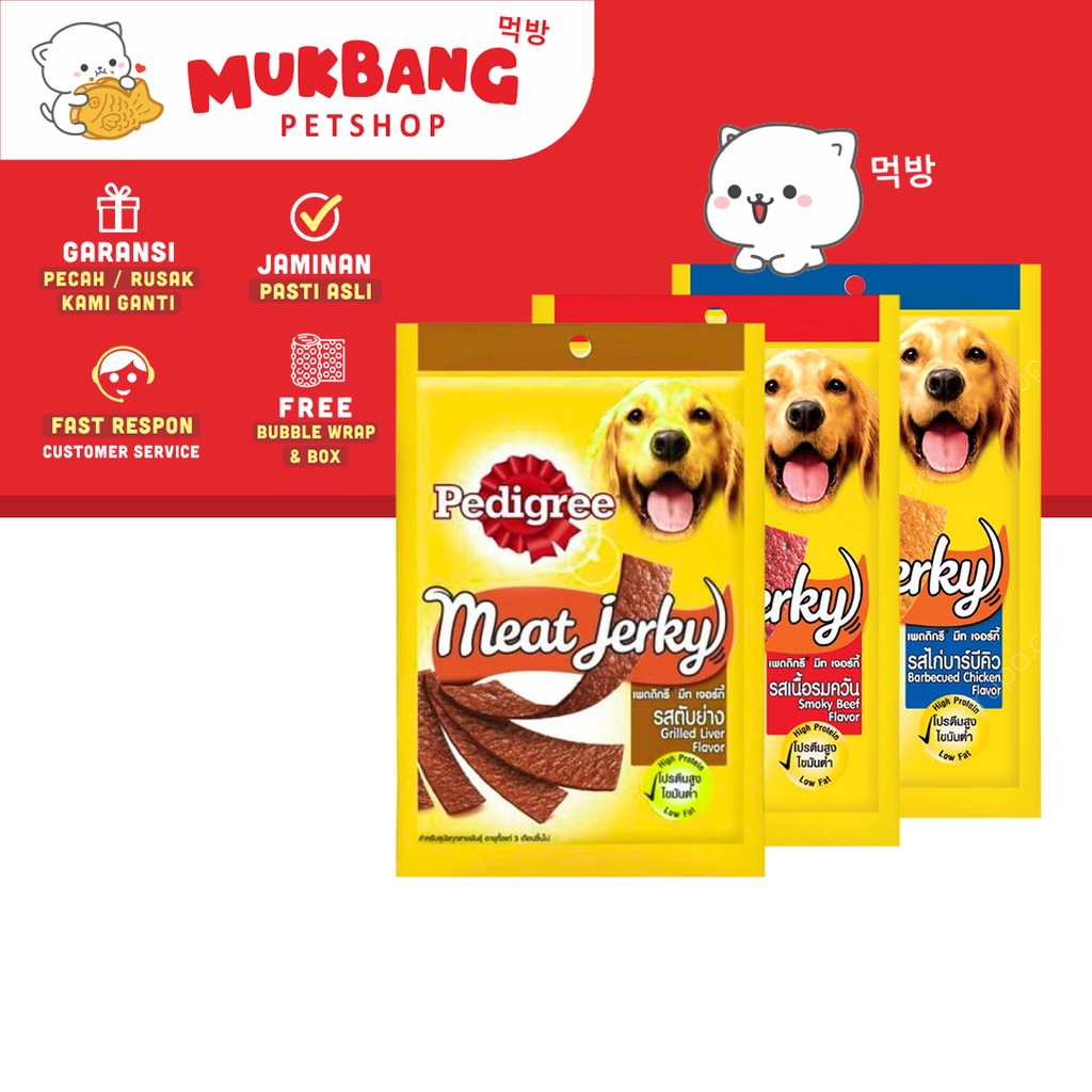 Pedigree Jerky Stick Strap Snack Anjing Cemilan Camilan Anjing Dendeng Kering Stik Pedigree Meat Jerky Strap Stix Smoke Beef