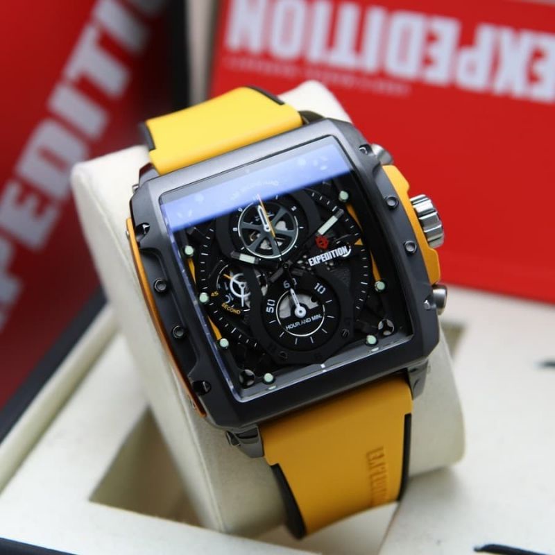 Jam Tangan Expedition E6811 M Yellow / Black Original