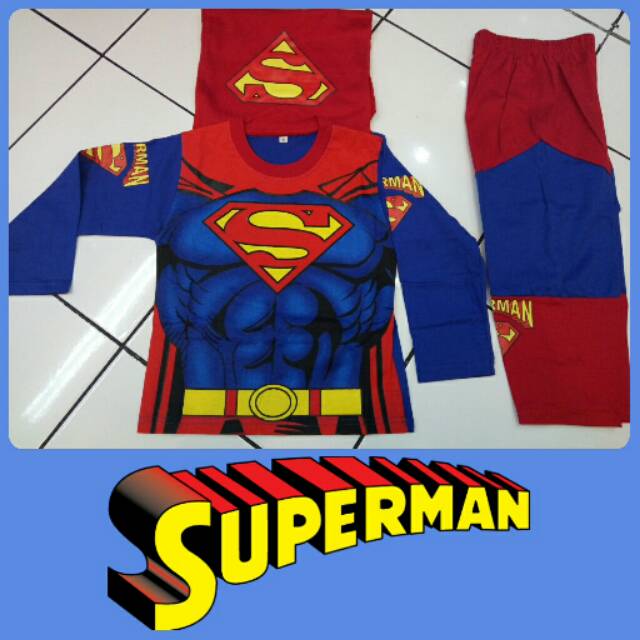 Baju Kostum Anak Karakter Superhero Murah Setelan Panjang Cowok Lakilaki Sayap