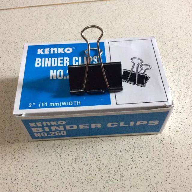 

Binder Clip No. 260 KENKO Clips Penjepit Kertas