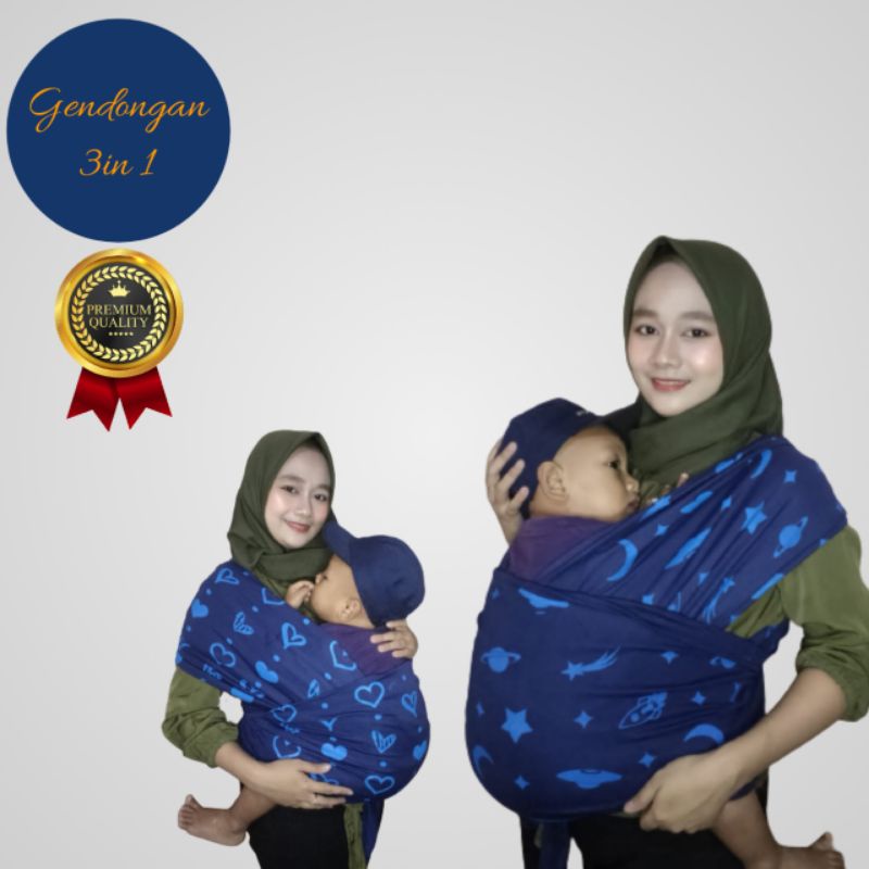 Gendongan Bayi Depan Samping M-Shape 3in1