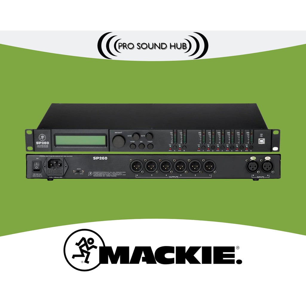 Mackie SP260 SP260 DLMS Digital Loudspeaker Management 2 In 6 Out