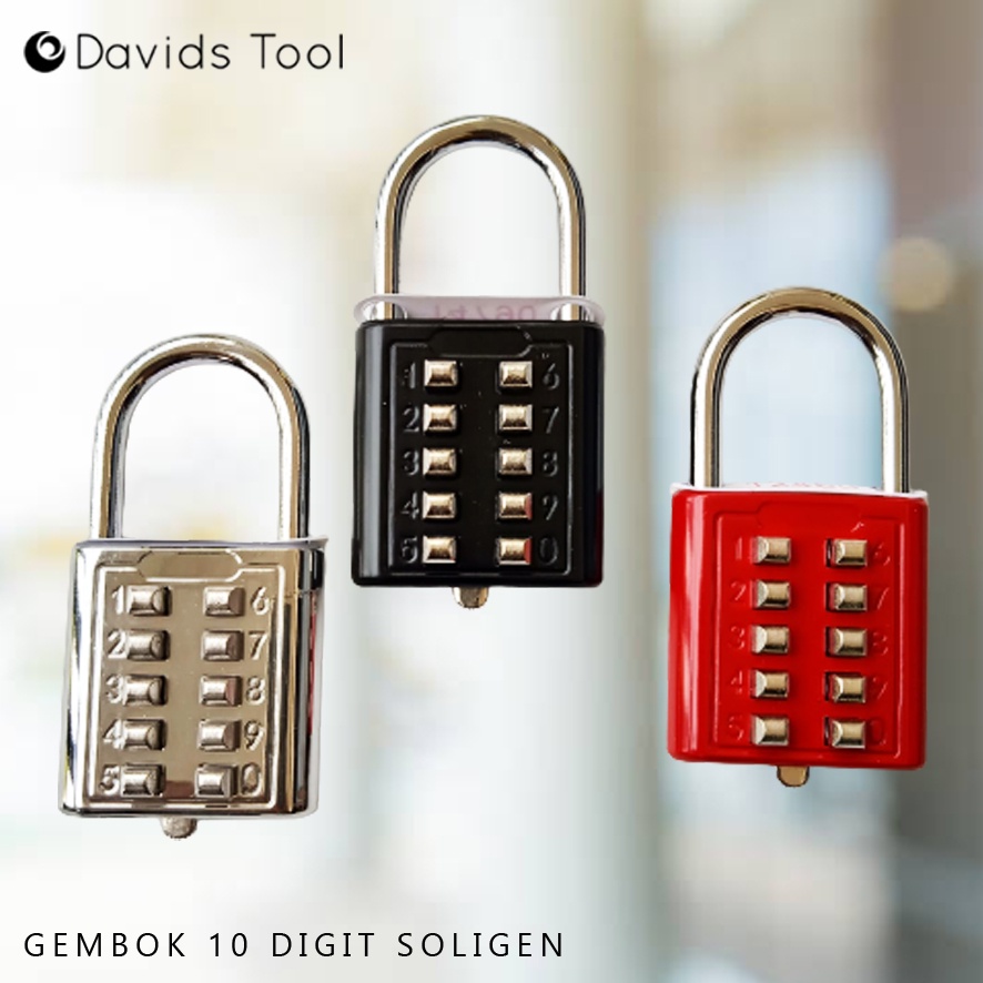 Gembok Pin Password Nomor Digital Soligen 40mm