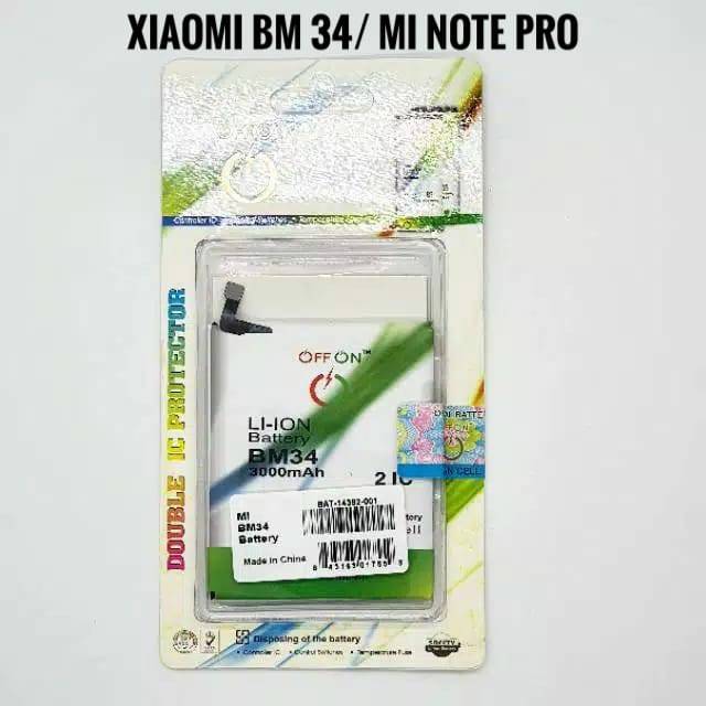 Battery Batre Double Power Xiaomi BM34 Mi Note Pro Baterai Xiaomi BM 34 Mi Note Pro