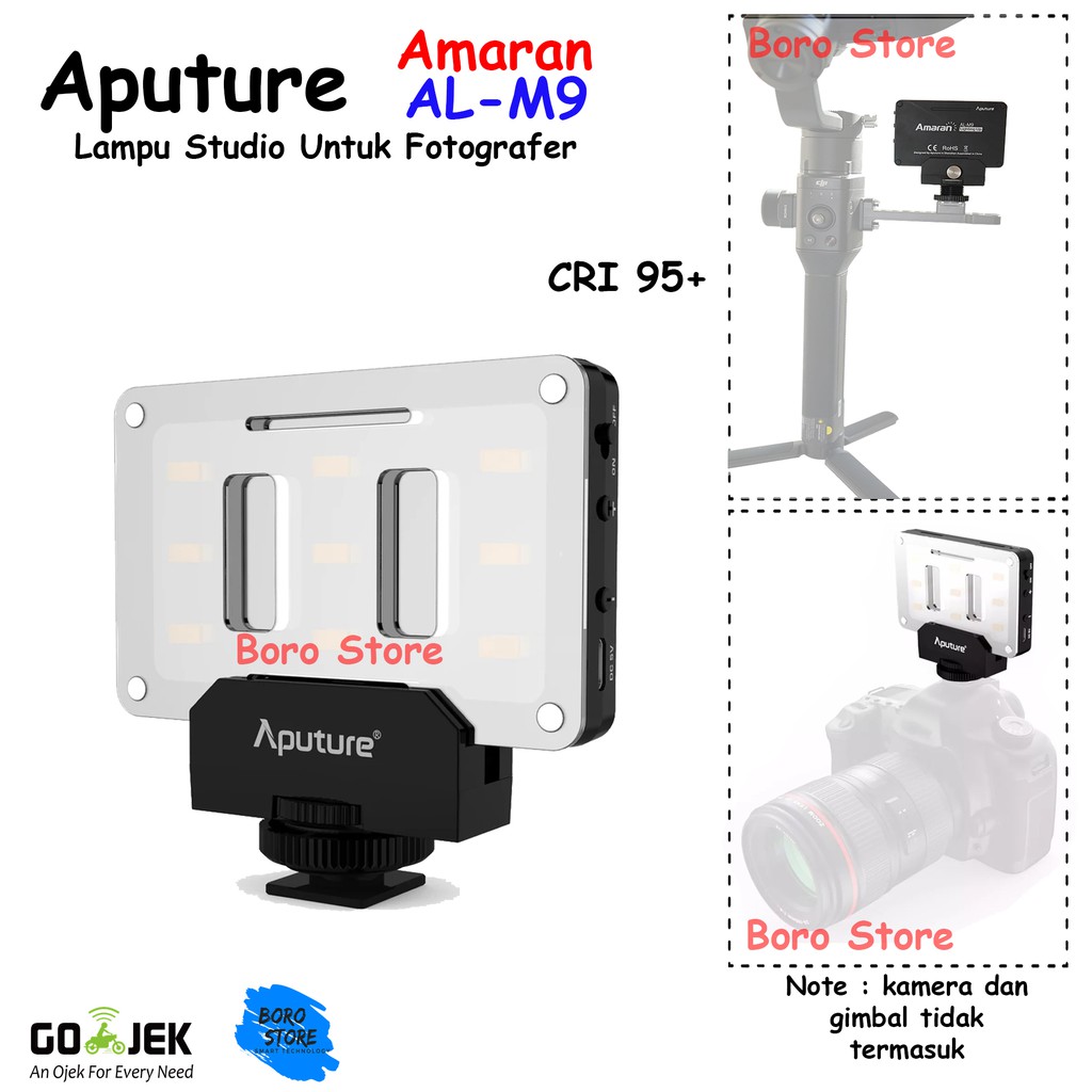 Lampu Studio Foto Aputure Amaran AL-M9 Video lighting For Camera DSLR