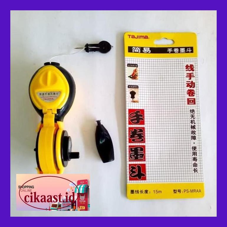 

C1Knsa0S Sipatan Tinta / Chalk Line/ Benang Sipat Tukang 15Meter Tajima Luttfnast