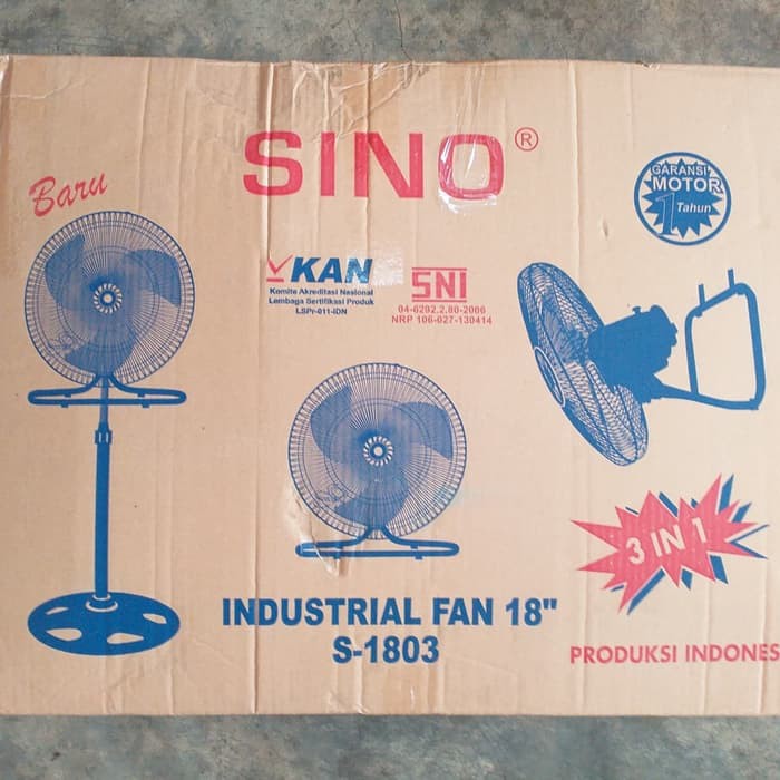 Kipas Angin 3in1 SINO 18 inch S-1803 Rangka Besi Aluminium