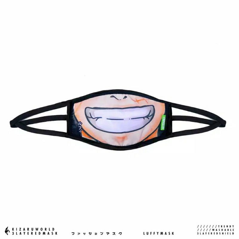 Masker Kain 3Layer LUFFY (One Piece)