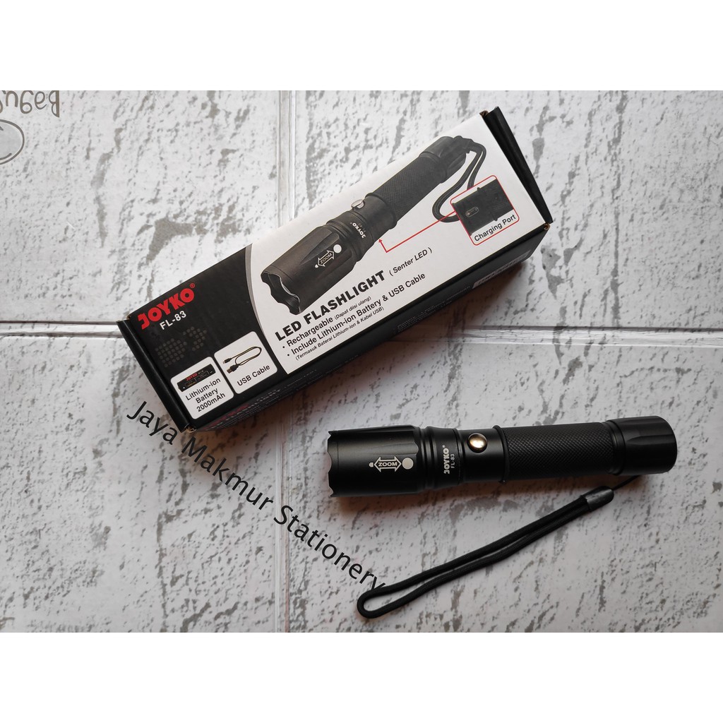 Senter LED Flashlight Isi Ulang Joyko FL-83
