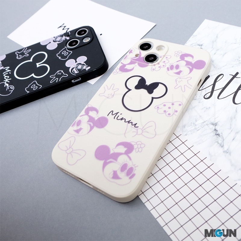 FOR VIVO - Mickey &amp; Minnie softcase Fullcover - For Vivo Y20 Y20i Y20S Y12S Y11 Y12 Y15 Y17 Y12i Y30 Y50 Y91 Y93 Y95 Y91C Y31 Y51