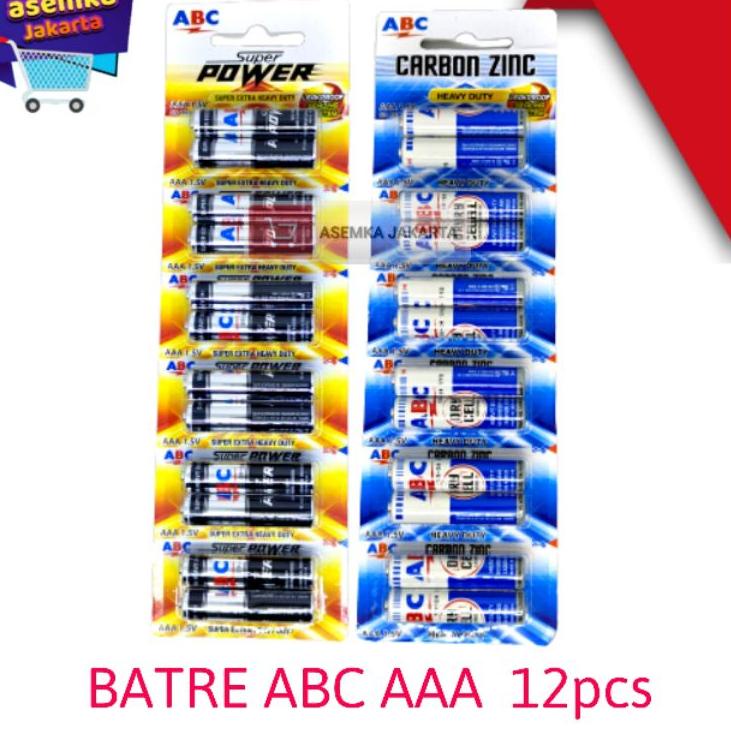 Top Arrival Batu batre  Batere ABC AAA isi 12pcs