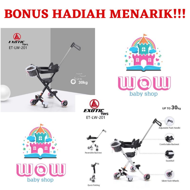 WOWBABY- Stroller Microtrike EXOTIC LW 201 / LW 112