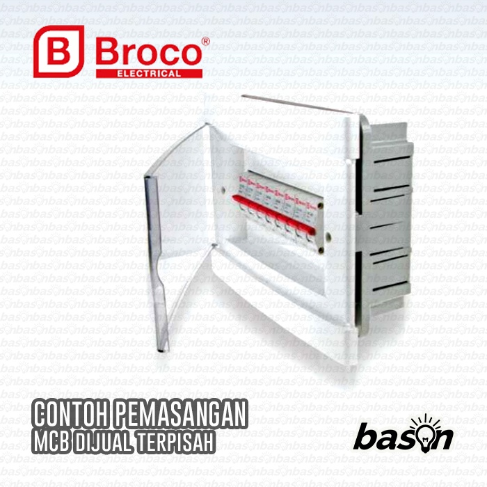 BROCO MCB Box 17108 - Kotak MCB 8 Group Inbow - MCB Panel Flush Mount