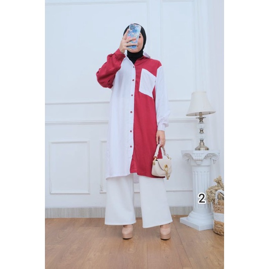 PROMO INDY TUNIK/LONG TUNIK/ATASAN WANITA RAYON JUMBO LD 120