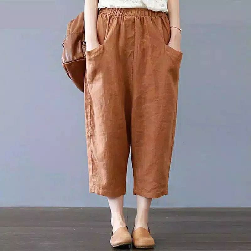 SASHA CROP PANTS SAKU DEPAN