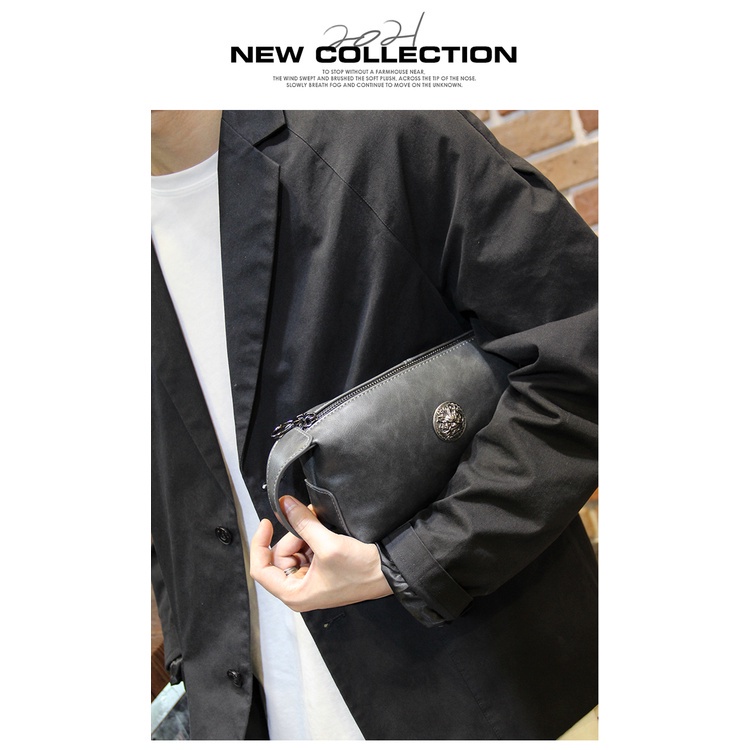 ORTWO - ZRC Tas Kondangan Pria / Tas Dompet / Tas Tangan Kulit / Tas Bahan Kulit / Dompet Kulit CL09