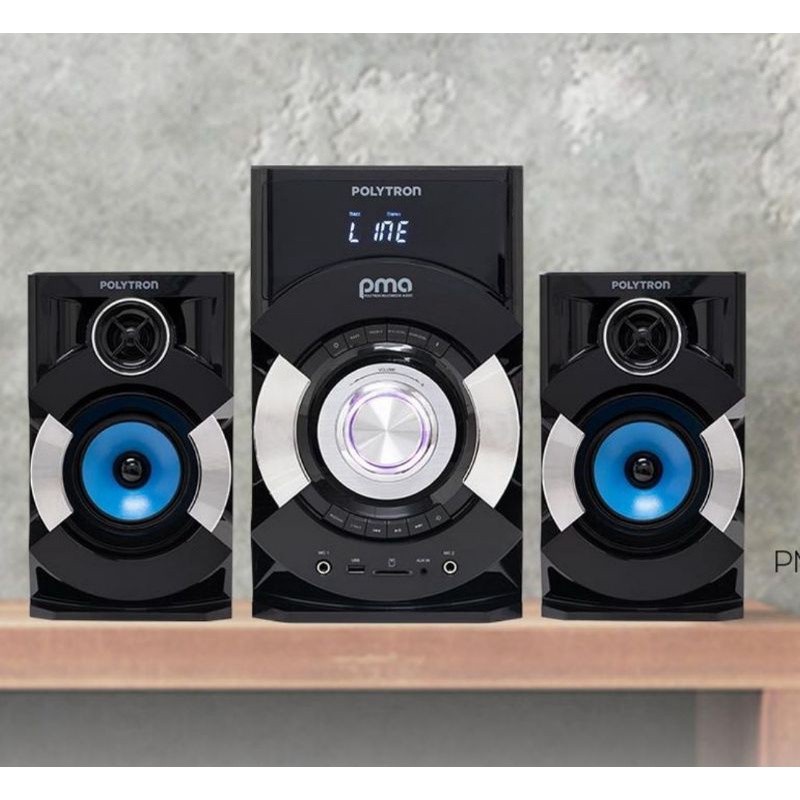 SPEAKER AUDIO POLYTRON PMA 9507 BLUETOOTH FM RADIO SUPER BASS